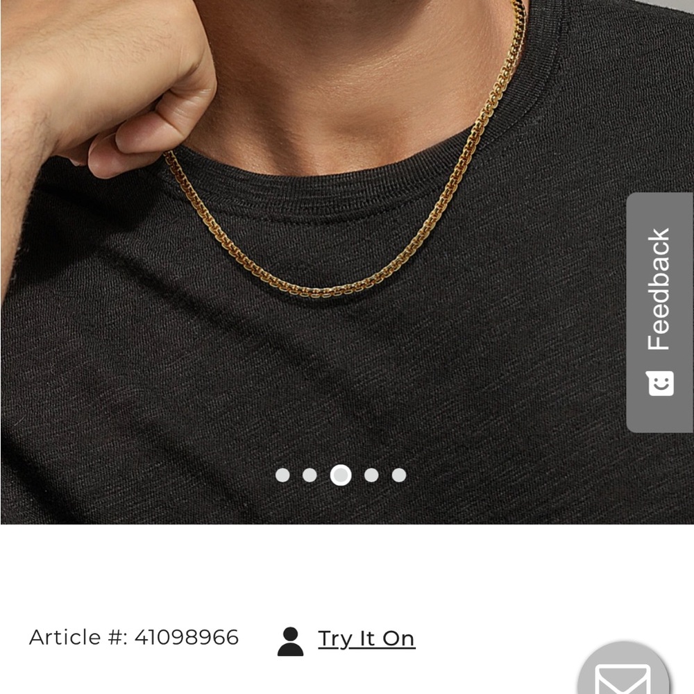Shane Co NEW In Box 20'' 14K Yellow Gold Vermeil Box Chain (4mm)